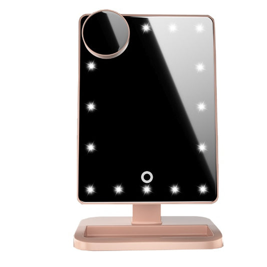 Touch Screen Makeup Mirror With 20 LED Light Bluetooth Music Speaker 10X Magnifying Mirrors Lights - SD & CO.