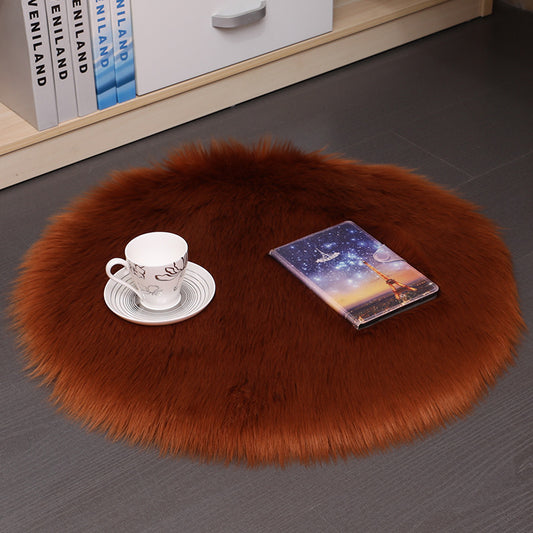 Hair Plush Carpet Floor Mats Household Floor Mats Wool Round Bedroom Carpets