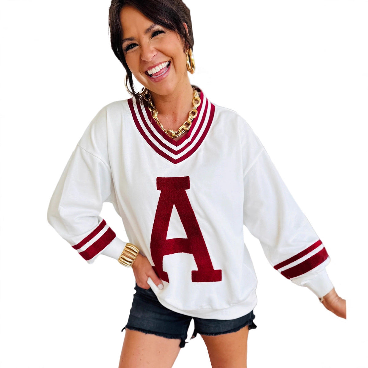 Casual Versatile Letter Print Pullover Hoodie