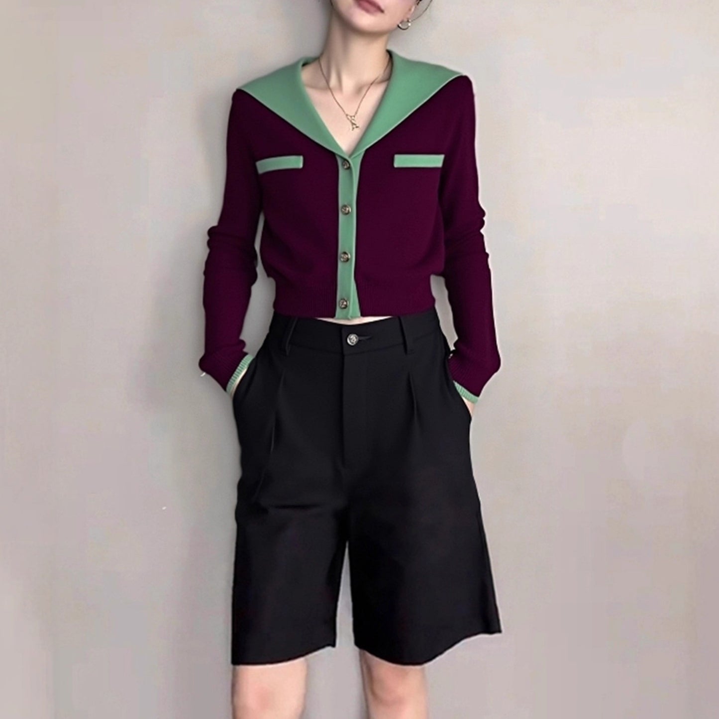 Lavender Knit Cardigan for Women, Soft and Relaxed Style, High-End Look, Perfect Outerwear Top