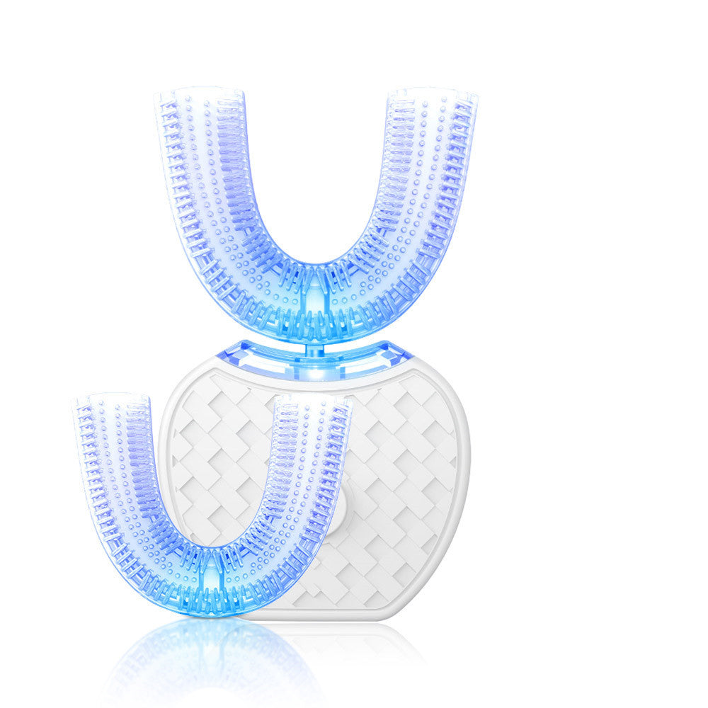 360 Degrees Intelligent Automatic Electric Toothbrush Waterproof U Type Tooth Brush Whitening Blue Light USB Charging - SD & CO.