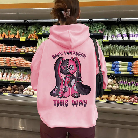 Cartoon printed hoodie