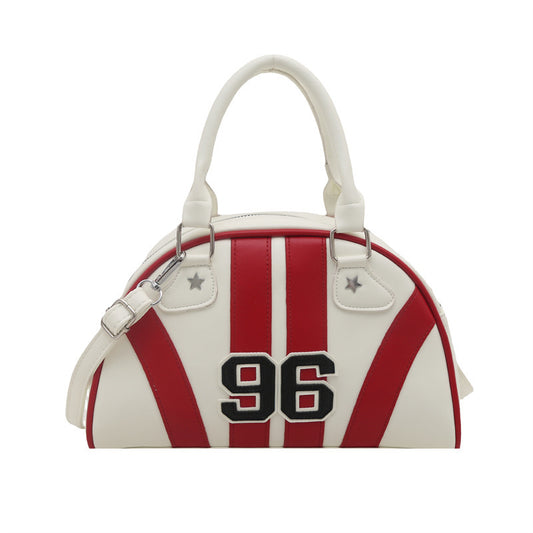 Colorful Stripe Contrast Single Shoulder Bag Stylish Commuter Handbag Crossbody Bag