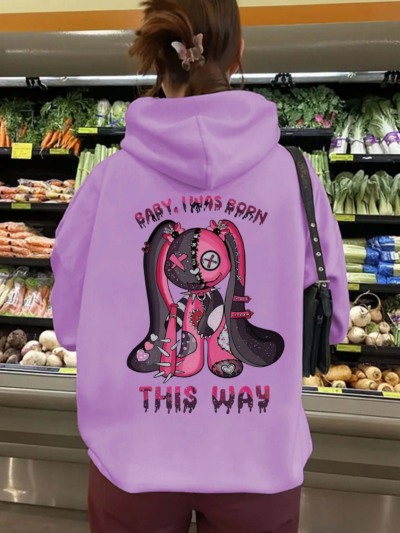 Cartoon printed hoodie
