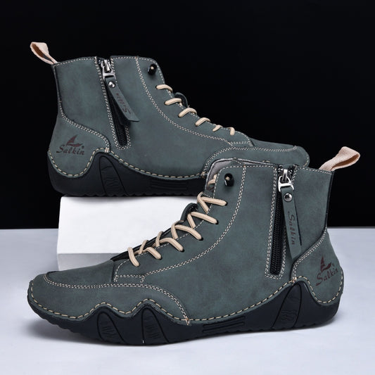 Men's High-top Handmade Leisure Ankle Boots