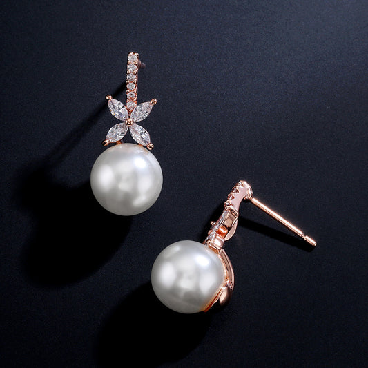 Women's Zirconia Micro-inlaid Elegant Earrings