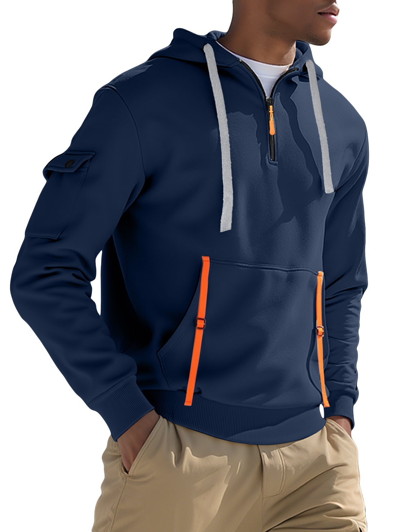 Men's Fleece-lined Casual Sweatshirt Fashion Hoodie - SD & CO.