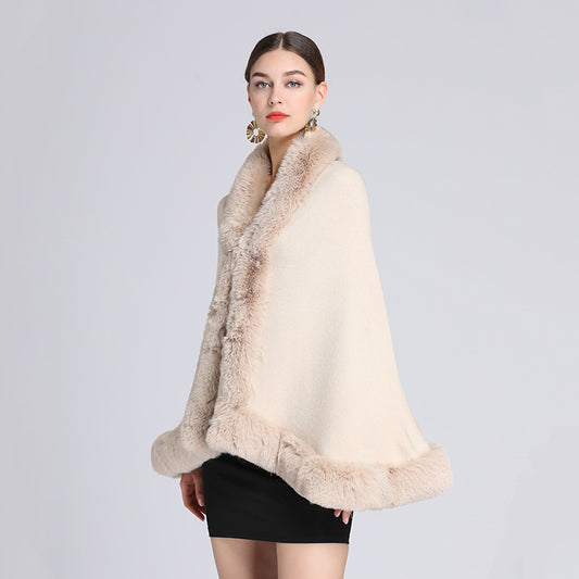 Shawl Cape Knitted Cardigan Coat For Women