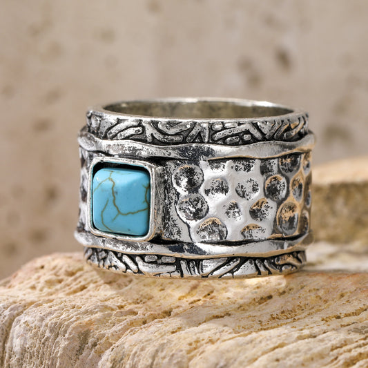 Turquoise Ring Bohemian Style Women