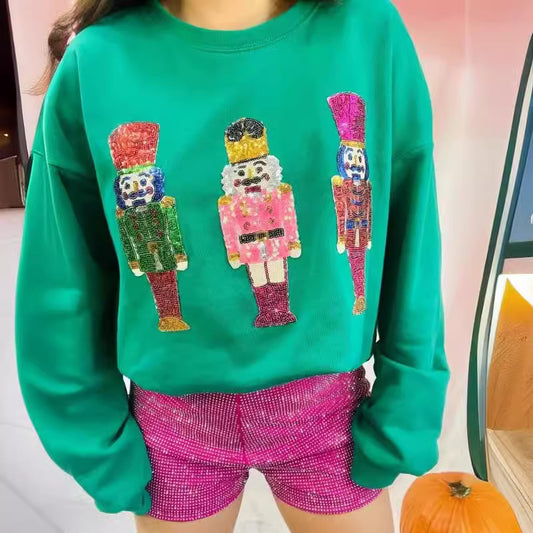 Women's Casual All-matching Printed Autumn And Winter Round Neck Sweater