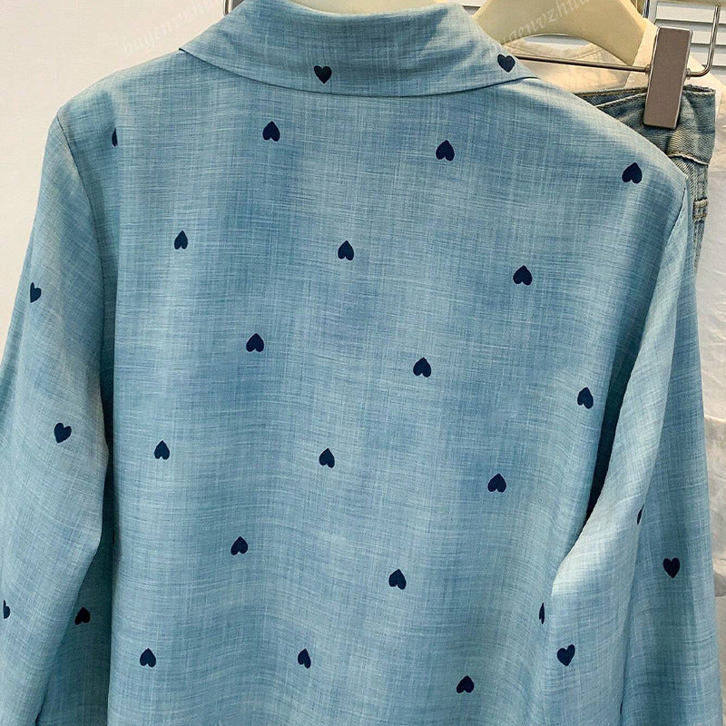 Long-sleeved Shirt With European And American Style Design