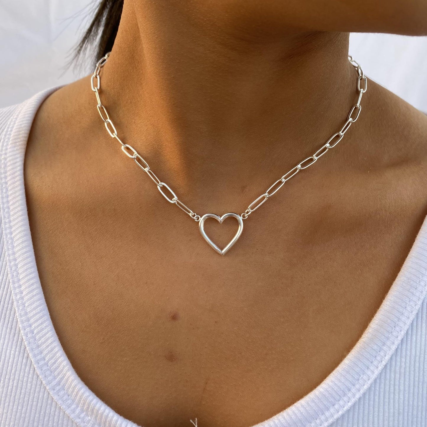 Simple And Versatile Heart Pendant Necklace For Women