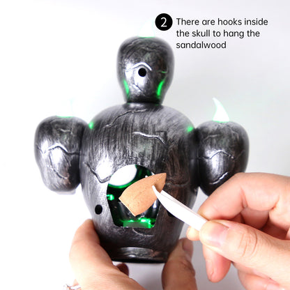 Copy of Halloween Skull with Lamp Decoration Halloween Decoration Smoke Skull Candle Lamp