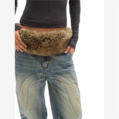 Dopamine Buttonhole Leather Belt Wear Matching Style