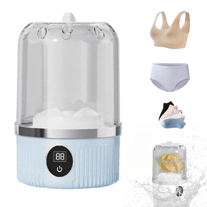 Portable Mini Underwear Washer – Upgraded Rechargeable Cordless Laundry Cup for Bras, Underwear & Socks