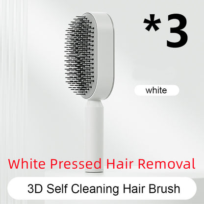 Self Cleaning Hair Brush For Women One-key Cleaning Hair Loss Airbag Massage Scalp Comb Anti-Static Hairbrush - SD & CO.