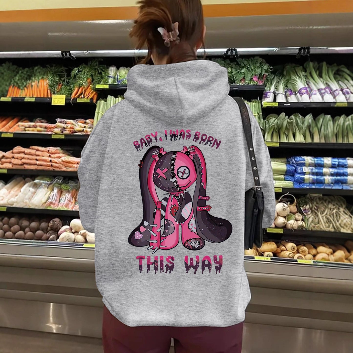 Cartoon printed hoodie