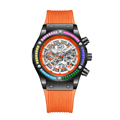 Men's Fashionable All-match Waterproof Multi-functional Quartz Watch