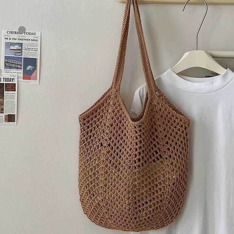 Hand-woven Hollow Shoulder Support Extra Large Bag