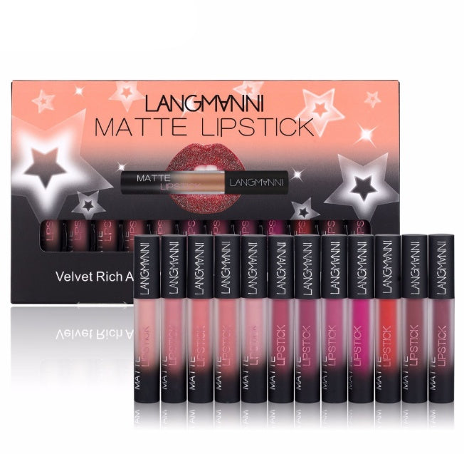 Matte Lipstick Waterproof Long-lasting Velvet Lipstick Set - SD & CO.