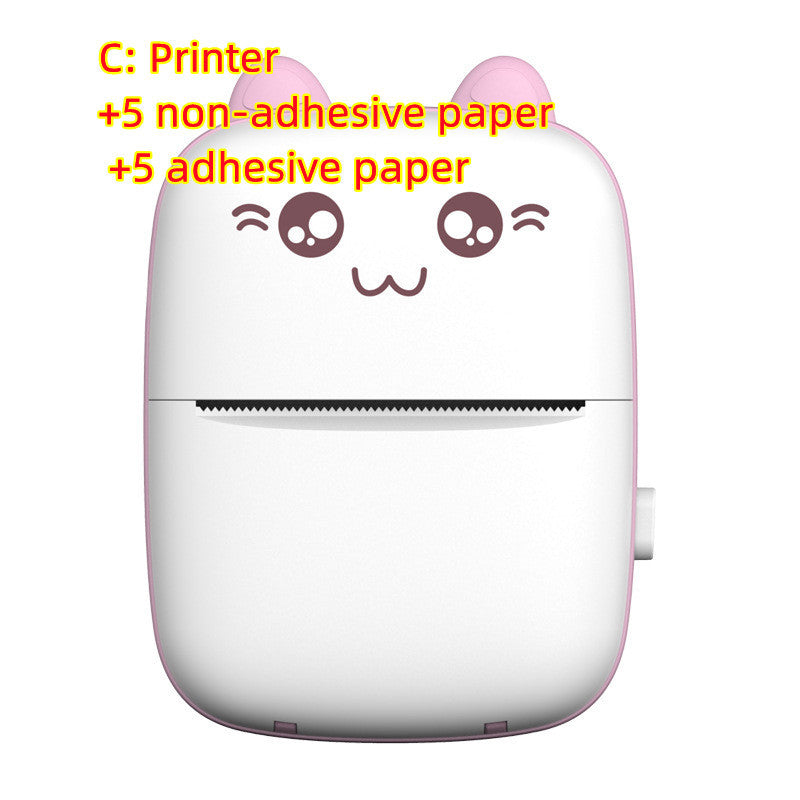 Mini Printer Portable Mini Bluetooth WiFi New Wrong Printer Mobile Phone Photo Title Note Hot Print Pocket Student Error Label Printer - SD & CO.