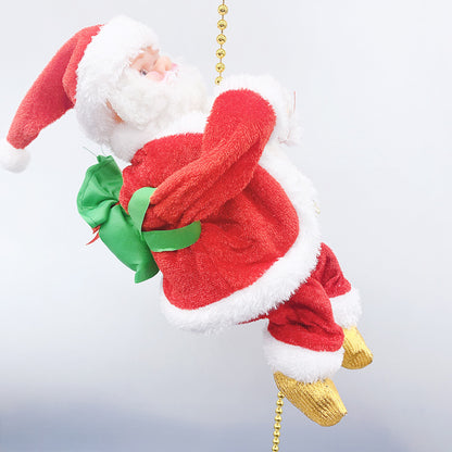 Climbing Beads Santa Claus Climbing Stairs Santa Claus Electric Christmas Window Decoration Supplies Christmas Toys