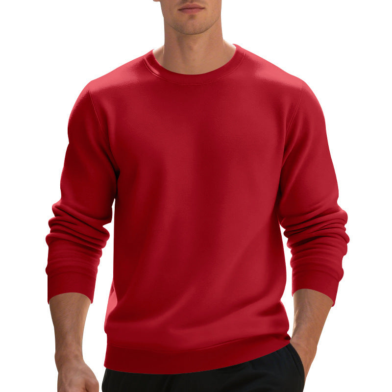Fleece-lined Crew Neck Sweater Male Loose Casual Top - SD & CO.