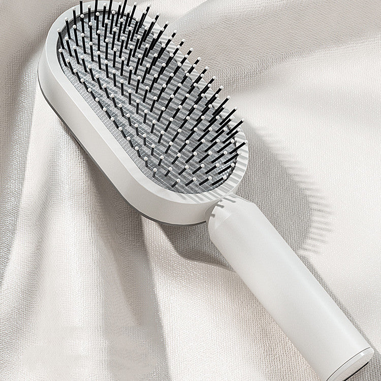 Self Cleaning Hair Brush For Women One-key Cleaning Hair Loss Airbag Massage Scalp Comb Anti-Static Hairbrush - SD & CO.