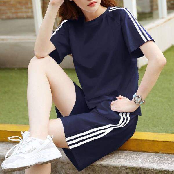 Summer Loose Short Sleeve Shorts Two-piece Trendy