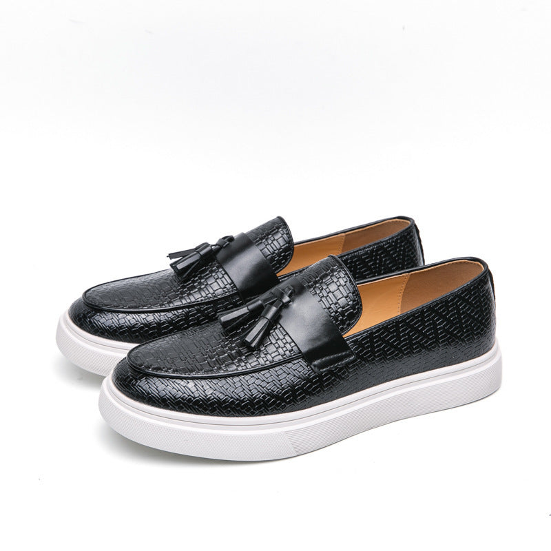Casual Fashion Men's Plus Size Fringed Leather Shoes