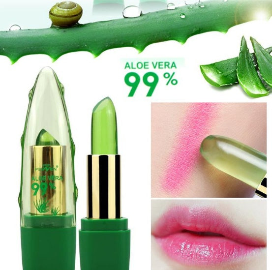 Aloe Vera Gel Color Changing Lipstick Gloss  Moisturizer Anti-drying Desalination Fine-grain Lip Blam Care - SD & CO.