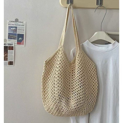 Hand-woven Hollow Shoulder Support Extra Large Bag
