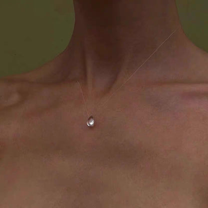 Frosted Dewdrop Jewelry  Unique Design Handmade Frosted Dewdrop Elegant Waterdrop Necklace  Earrings