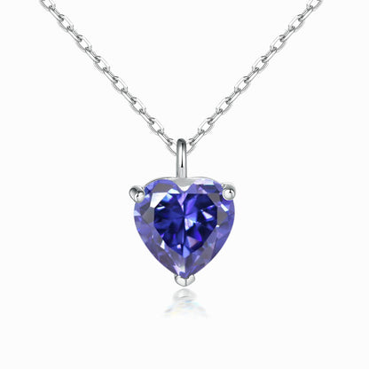Simple Heart-shaped Zircon Pendant Necklace Versatile