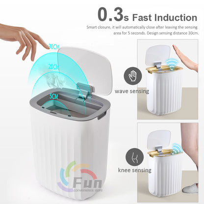 Smart Trash Can With Lid For Bedroom And Living Room Kitchen Storage Box Trash Can Induction Small Car Box Automatic Smart Dustbin Smart Trash Bin - SD & CO.