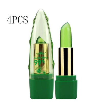 Aloe Vera Gel Color Changing Lipstick Gloss  Moisturizer Anti-drying Desalination Fine-grain Lip Blam Care - SD & CO.
