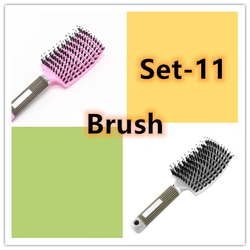 Hairbrush Anti Klit Brushy Haarborstel Women Detangler Hair Brush Bristle Nylon Scalp Massage  Teaser Hair Brush Comb - SD & CO.