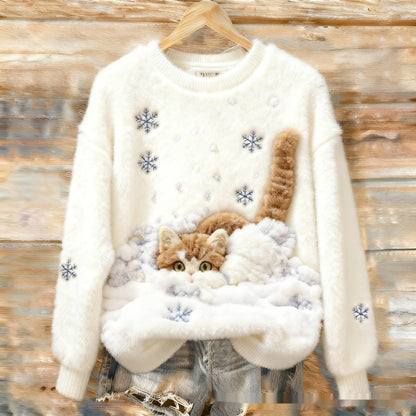 3D Digital Printed Flannel Sweatshirt Women