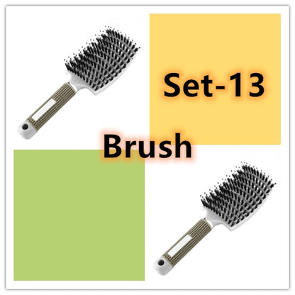 Hairbrush Anti Klit Brushy Haarborstel Women Detangler Hair Brush Bristle Nylon Scalp Massage  Teaser Hair Brush Comb - SD & CO.