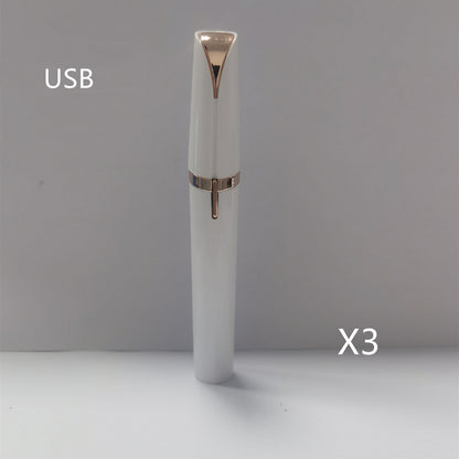 Mini Electric Eyebrow Trimmer Lipstick Brows Pen Hair Remover Painless Razor Epilator with LED Light - SD & CO.