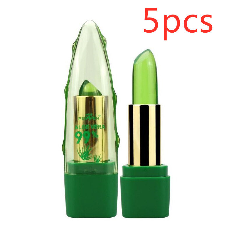 Aloe Vera Gel Color Changing Lipstick Gloss  Moisturizer Anti-drying Desalination Fine-grain Lip Blam Care - SD & CO.