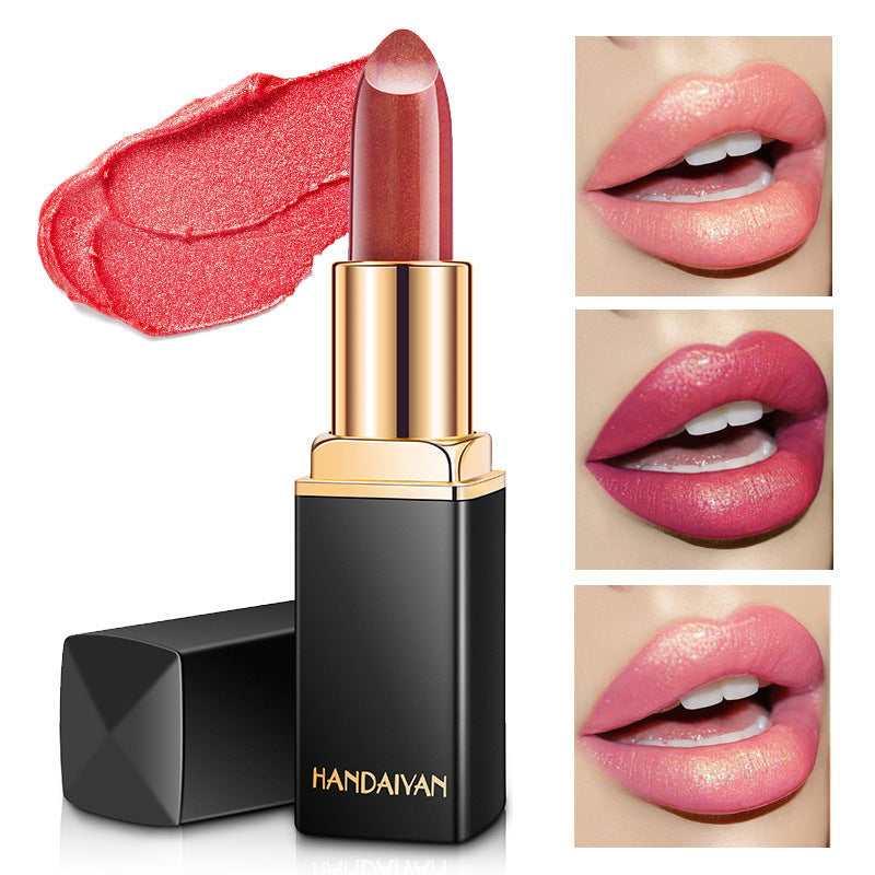 Shiny Metallic Lipstick Pearlescent Color Temperature Change Lipstick Gilt Lipstick - SD & CO.