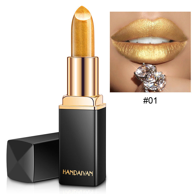 Shiny Metallic Lipstick Pearlescent Color Temperature Change Lipstick Gilt Lipstick - SD & CO.