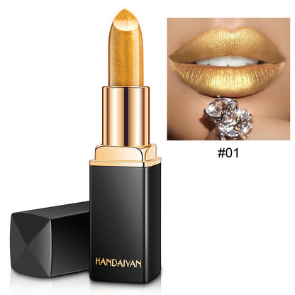 Shiny Metallic Lipstick Pearlescent Color Temperature Change Lipstick Gilt Lipstick - SD & CO.