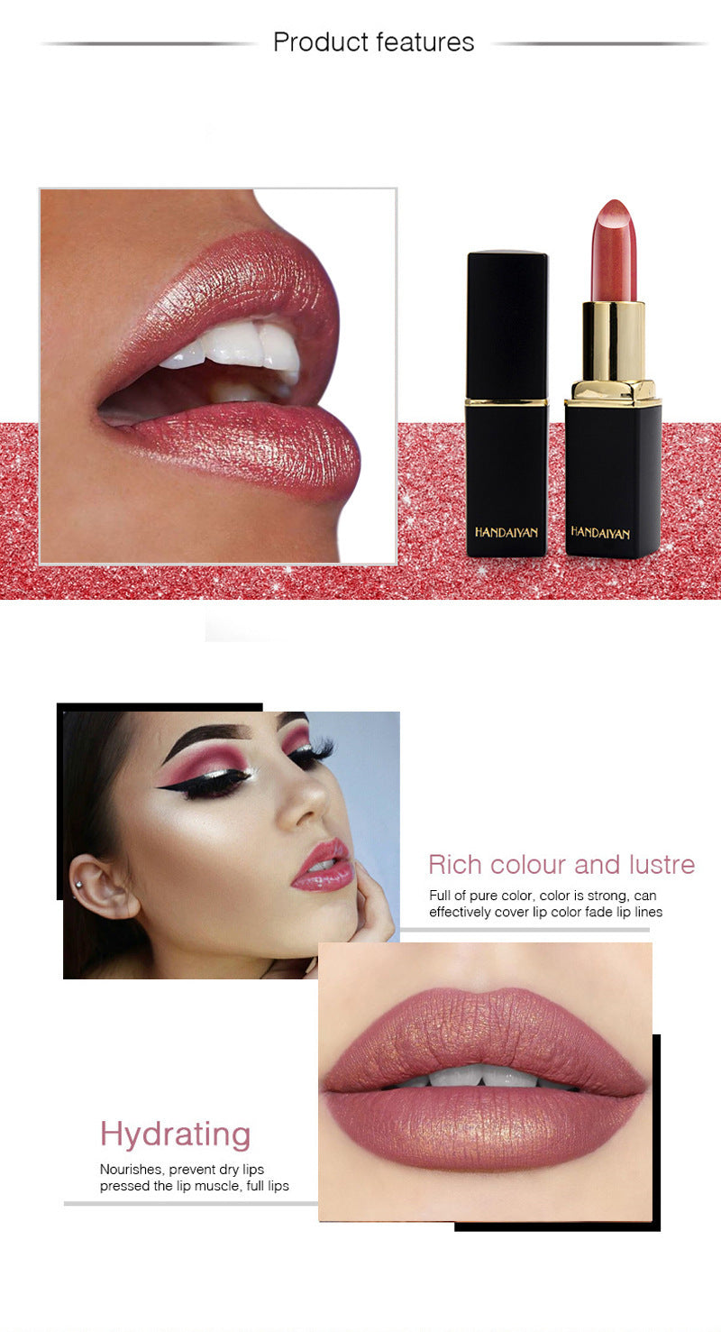 Shiny Metallic Lipstick Pearlescent Color Temperature Change Lipstick Gilt Lipstick - SD & CO.