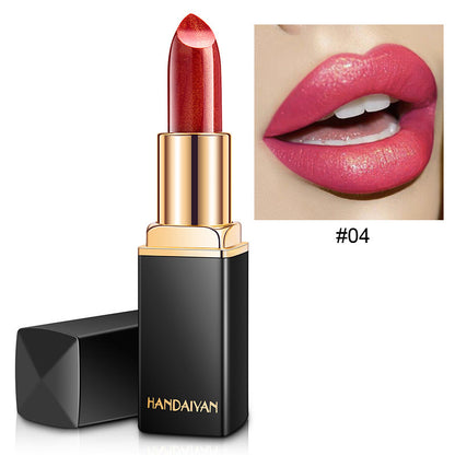 Shiny Metallic Lipstick Pearlescent Color Temperature Change Lipstick Gilt Lipstick - SD & CO.