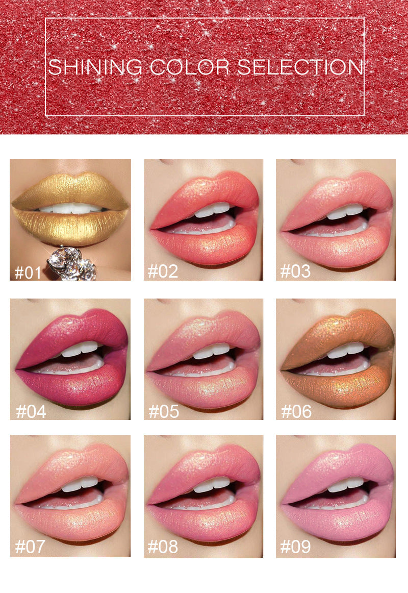 Shiny Metallic Lipstick Pearlescent Color Temperature Change Lipstick Gilt Lipstick - SD & CO.