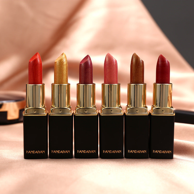 Shiny Metallic Lipstick Pearlescent Color Temperature Change Lipstick Gilt Lipstick - SD & CO.