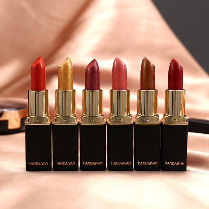 Shiny Metallic Lipstick Pearlescent Color Temperature Change Lipstick Gilt Lipstick - SD & CO.