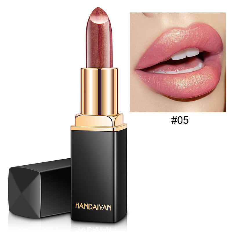 Shiny Metallic Lipstick Pearlescent Color Temperature Change Lipstick Gilt Lipstick - SD & CO.